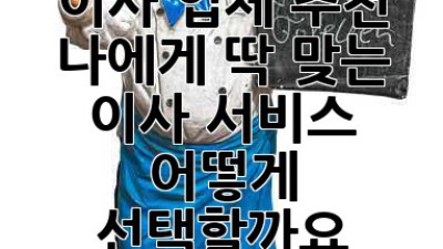 이사 업체 추천: 나에게 딱 맞는 이사 서비스, 어떻게 선택할까요?