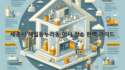 세종시 해밀동/누리동 이사 청소 완벽 가이드